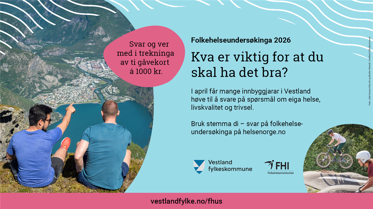 Plakat om Folkehelseundersøkinga - Klikk for stort bilete
